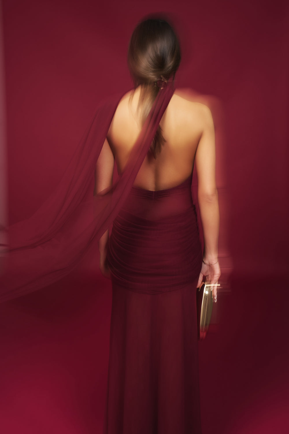 שמלה Victoria - Burgundy