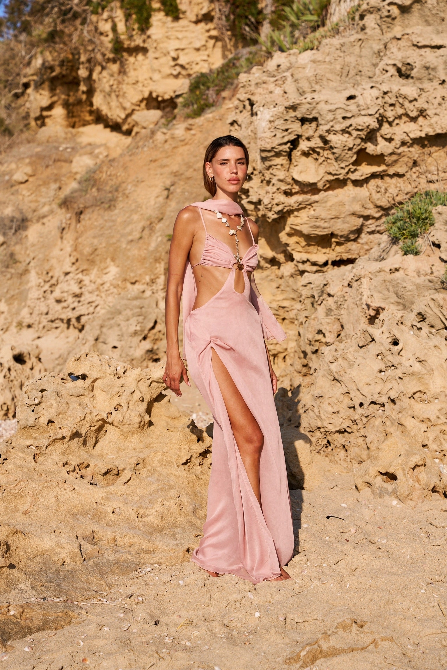 SHELL DRESS PINK